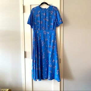 Scandi brand Samsøe & Samsøe blue floral dress sz M
